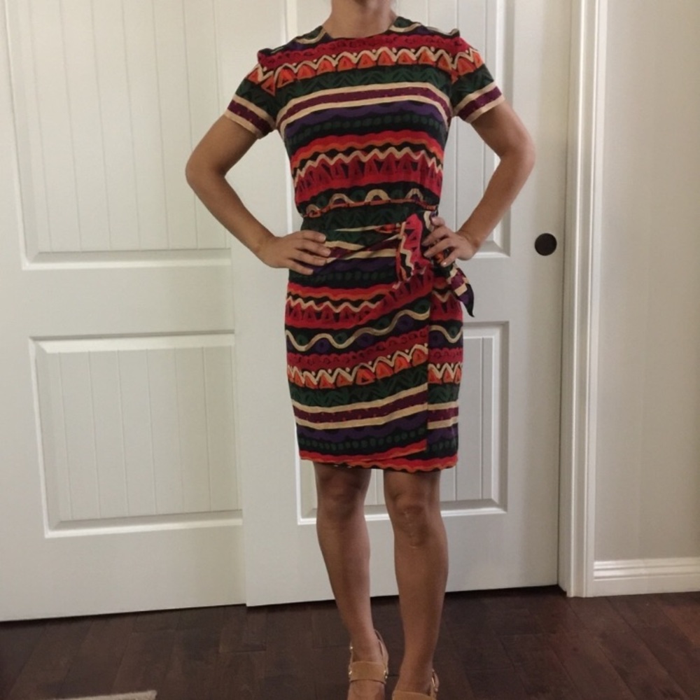 Maggy London Silk Wrap Dress